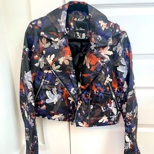 Sam Edelman Printed Vegan Leather Jacket